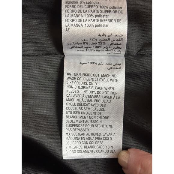 Style&Co Faux Leather Biker Moto Jacket Black Large Zip Front Pockets - Picture 6 of 14